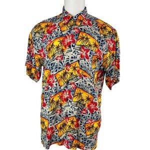Marc Edwards Hawaiian Short Sleeve Shirt Multicolor Size XL (622)